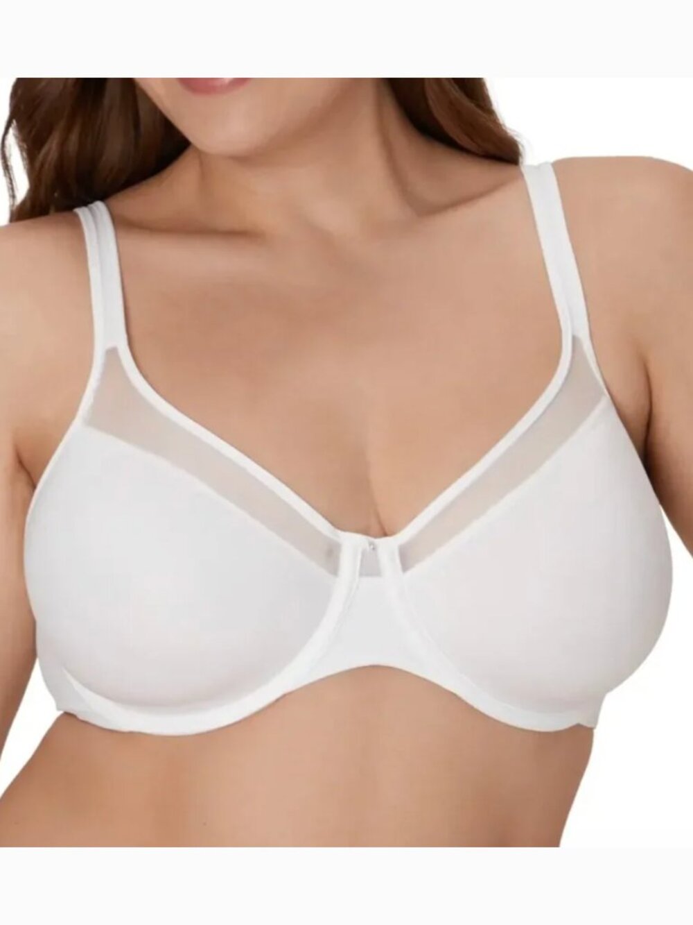 NEW NWT BALI Plus Size ? One Smooth U Ultra Light Underwire Bra Solid White 42C